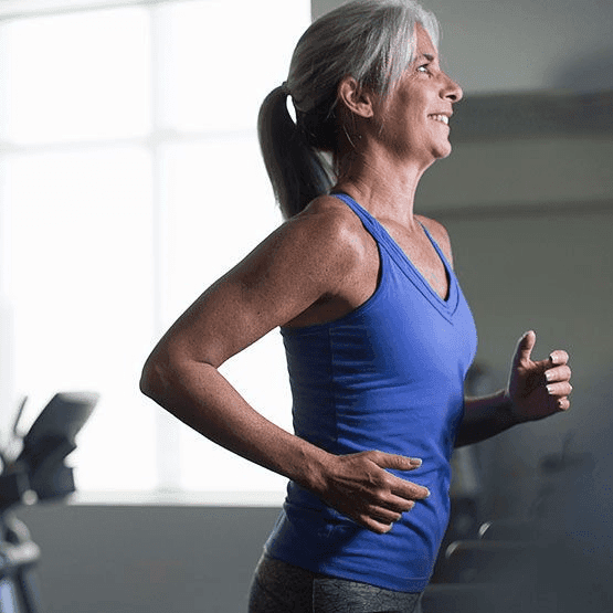 lady running on the treadmill